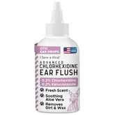 Chew + Heal Labs dog ear cleaner bottle ready for gentle daily ear care.
