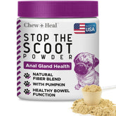 Chew + Heal Labs Glands Bowel Support container front promotes canine digestive health.