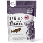 Chew + Heal Labs seniors soft jerky salmon treats for easy chewing