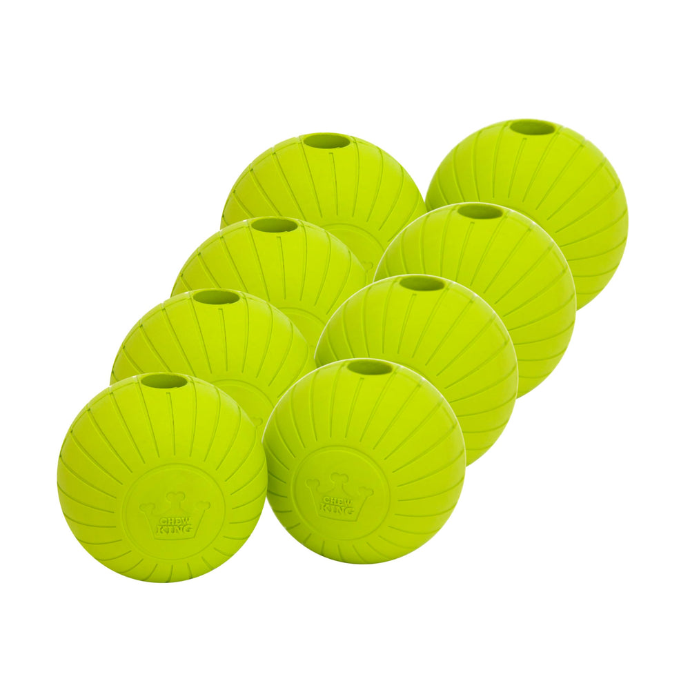 Chew King supreme rubber fetch ball 2.5 inches, durable for rugged chewers and active play.