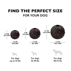 Chew King Supreme treat-inside ball enables reward-based enrichment during training.