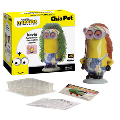 Chia Pet Kevin Minions planter close-up shows playful design and greenery
