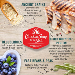 Chicken Soup for the Soul close-up shows chicken and turkey protein in the first ingredients.