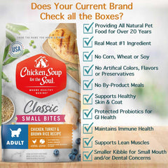 Chicken Soup for the Soul real chicken and turkey ingredients highlight first protein emphasis