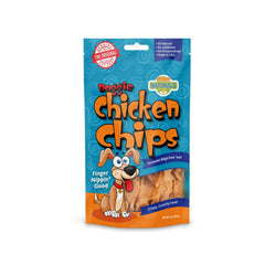 Chip's Naturals Doggie Chicken Chips packaging shows single-ingredient chicken.