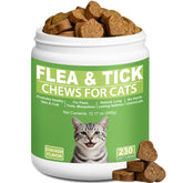ChoHeel cat flea and tick chews bottle pour for easy daily dosing