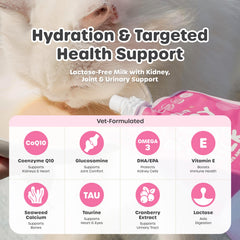 Pour into bowl to hydrate pets with Choolip Berry Good Milk.