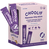 Choolip Squeeze Vita Stick packaging front, convenient joint support treat for pets.