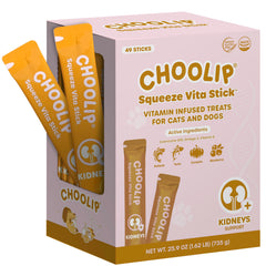 Choolip Squeeze Vita Stick packaging for kidney-support treats in a box