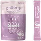 Choolip Squeeze Vita Stick salmon-pollock puree supports a healthy coat.