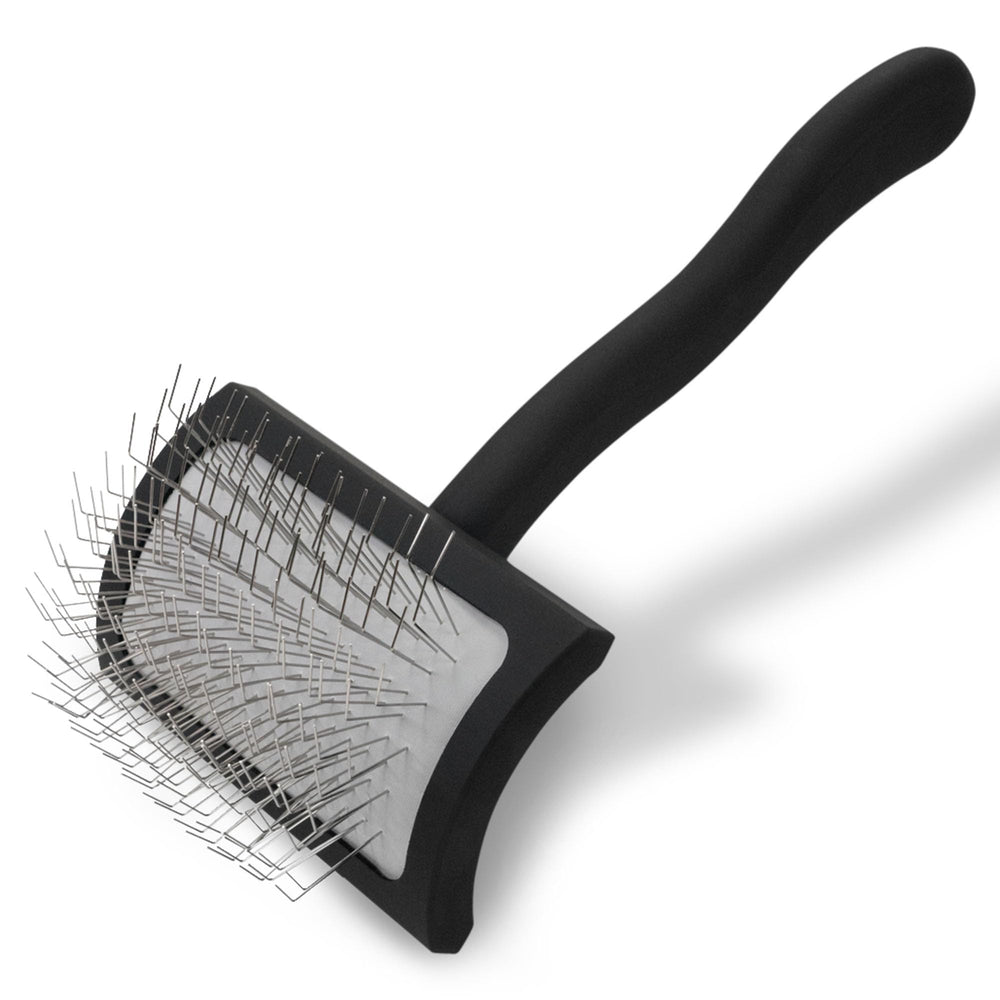 Chris Christensen Big K Slicker Brush closeup showing dense pins for gentle detangling