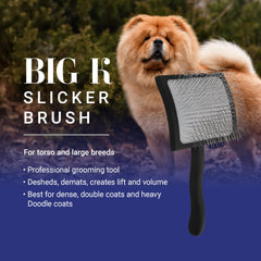 Chris Christensen Big K Slicker Brush undercoat removal reduces brushing effort