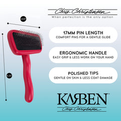 Karben II Slicker Brush 17mm pins designed to remove tangles and mats