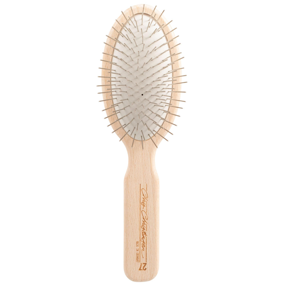 Chris Christensen Original Oval Pin Brush 27mm β gentle pins for smooth, comfortable grooming.