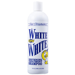Chris Christensen White on White bottle pour to reveal whitening formula for a bright coat.