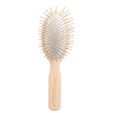 Chris Christensen 35 mm Oval Pin Brush body showcases premium beechwood and steel pins for gentle grooming.