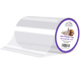 CHUANGSEED door protector tape unrolled, shielding door scratches from energetic dogs.