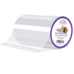 CHUANGSEED door protector tape unrolled, shielding door scratches from energetic dogs.