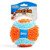 Chuckit Indoor Fetch Ball, 4.75 inches, orange and blue, for indoor play.