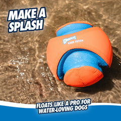 Chuckit! Kick Fetch Ball's deep grooves provide a secure grip during games.