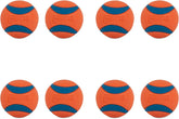 ChuckIt! Ultra Ball 8-count in bright orange-blue, ready for fetch play