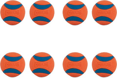 ChuckIt! Ultra Ball 8-count in bright orange-blue, ready for fetch play