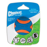 Chuckit! Ultra Squeaker Ball small ready for fetch and water play.