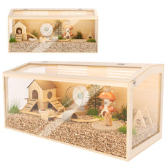 Chuiendi 40inch hamster cage top view showing spacious layout for exploration.