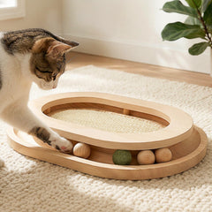 Chuiendi cat scratcher with sisal pad offers durable scratching and playful enrichment