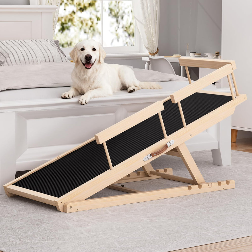 Chuiendi dog ramp in full length for easy access to high beds