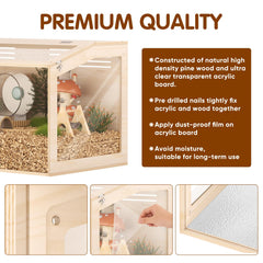 Chuiendi thickened acrylic panel provides clear visibility for monitoring activity.