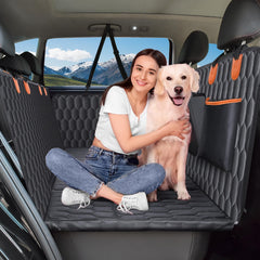 Chumajor back seat extender expands space for dogs, keeping them secure during rides.