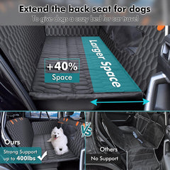 Chumajor waterproof back seat hammock protects upholstery from fur and moisture.