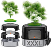 Chumajor XXL corner litter box with lid, discreet planter design for spacious cats.