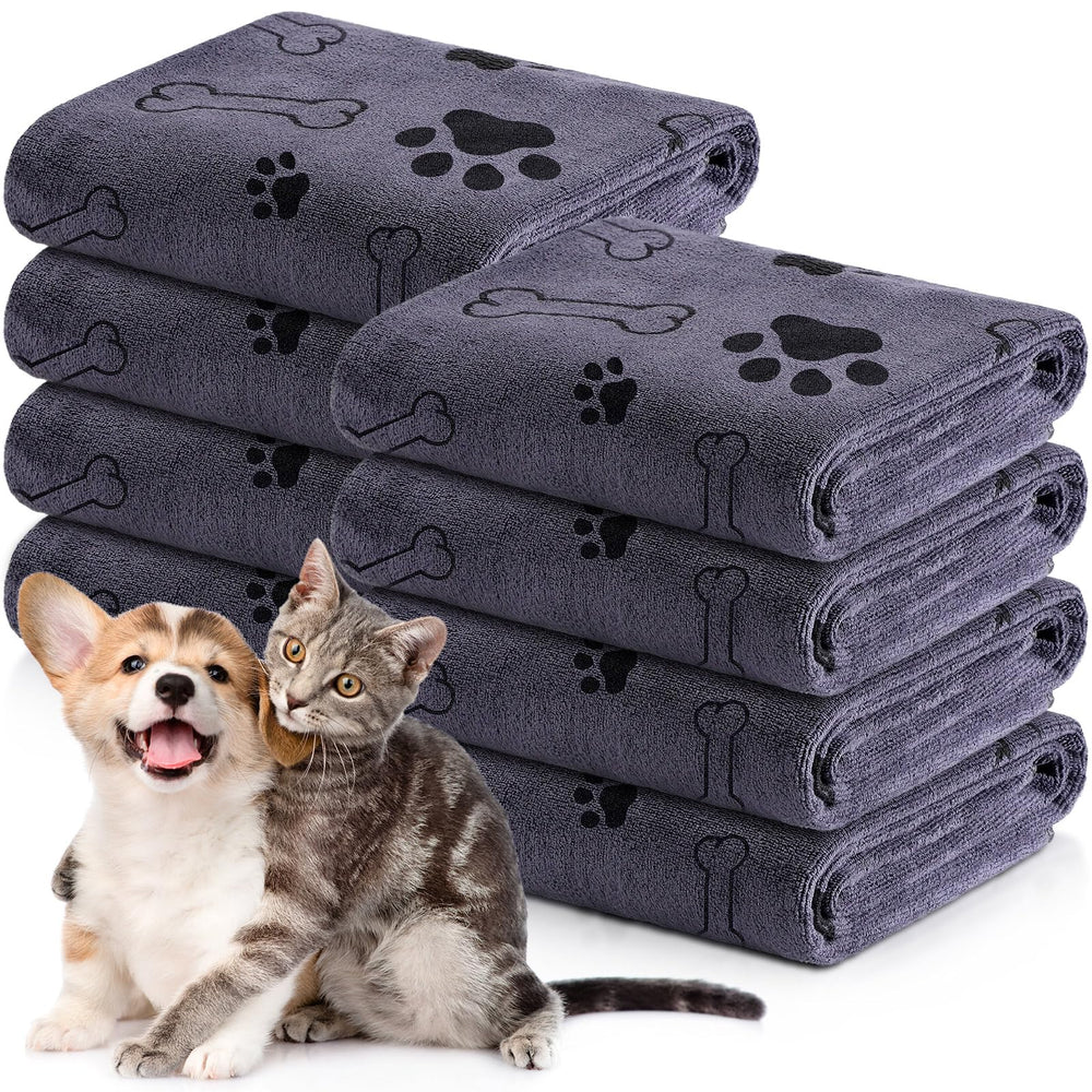 Chumia 8pcs dog towels bulk for quick post-bath drying.