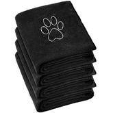 Chumia dog towel with embroidery paw for quick-drying after baths.