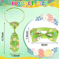 Chunful colorful eggs and flowers bow tie—eye-catching Easter party accessory.