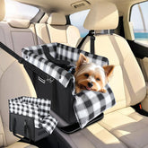 CHZUOBER center console dog seat front view showing compact and secure setup for small pets.
