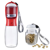 Cibaabo dog water bottle with food container for on-the-go hydration and treats.
