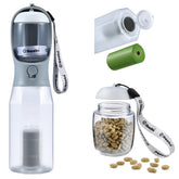 Cibaabo dog water bottle with food container for on the go hydration and snacks.