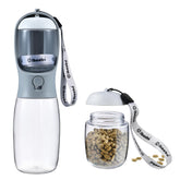 Cibaabo dog water bottle with attached food container for on-the-go meals