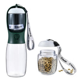 Cibaabo dog water bottle with attached food container for on the go hydration