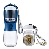 Cibaabo dog water bottle with food container for hydration and snacks on the go.