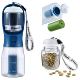 Cibaabo dog water bottle with food container for convenient on-the-go meals and hydration.