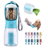 Cibaabo dog water bottle with 12oz food container for on-the-go snacking