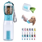 Cibaabo dog water bottle with food container for on-the-go hydration and snacks.