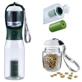 Cibaabo dog water bottle with food container for on-the-go hydration.