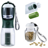 Cibaabo dog water bottle with food container for on the go hydration and snacks