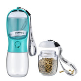 Cibaabo dog water bottle with food container for convenient on-the-go hydration.