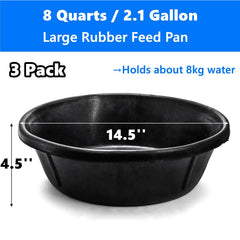 Cididu 8-quart rubber feeding bucket with ample capacity.